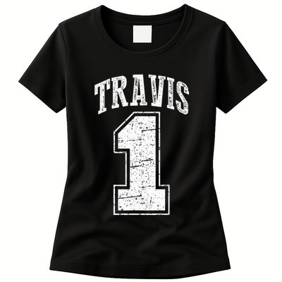 Travis Supporter Number 1 Vintage Travis Womens T-Shirt