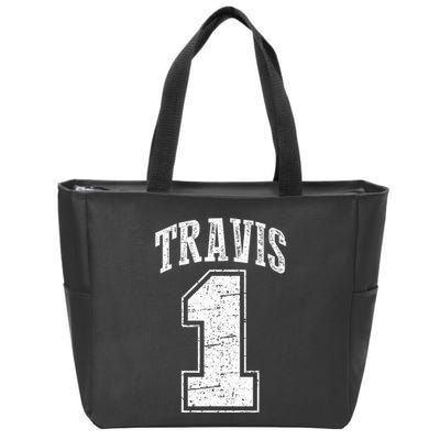 Travis Supporter Number 1 Vintage Travis Zip Tote Bag