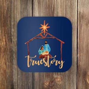 True Story Nativity Mary And Jesus Coaster