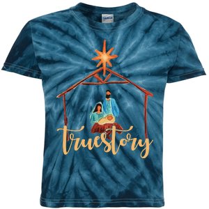 True Story Nativity Mary And Jesus Kids Tie-Dye T-Shirt