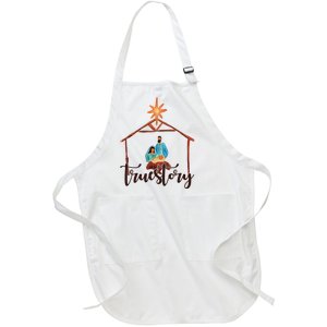 True Story Nativity Mary And Jesus Full-Length Apron With Pockets