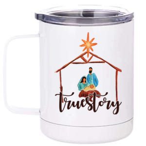 True Story Nativity Mary And Jesus 12 oz Stainless Steel Tumbler Cup