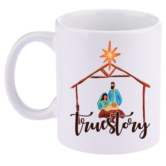 True Story Nativity Mary And Jesus 11oz C Handle Ceramic Mug