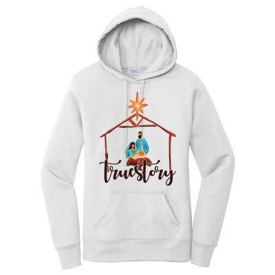 True Story Nativity Mary And Jesus Women's Pullover Hoodie