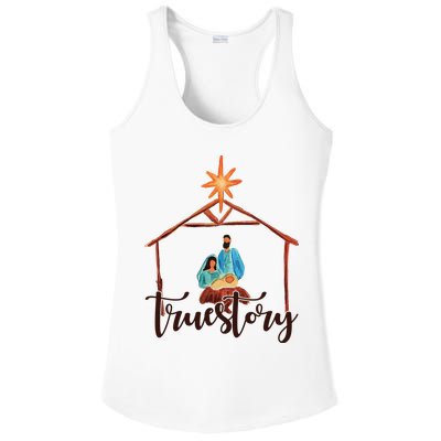 True Story Nativity Mary And Jesus Ladies PosiCharge Competitor Racerback Tank