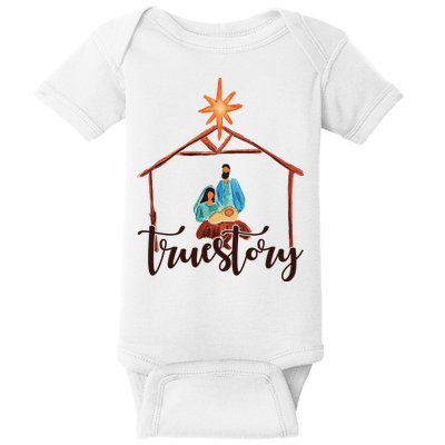 True Story Nativity Mary And Jesus Baby Bodysuit