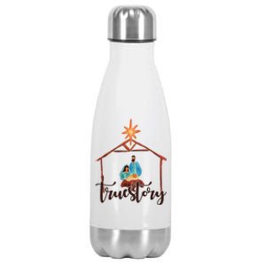 True Story Nativity Mary And Jesus Stainless Steel Insulated Water Bottle