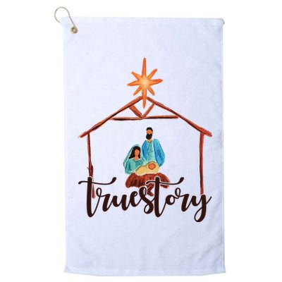 True Story Nativity Mary And Jesus Golf Towel