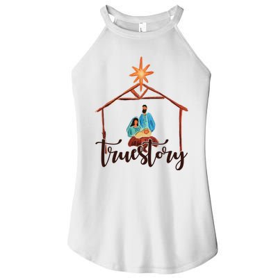 True Story Nativity Mary And Jesus Women’s Perfect Tri Rocker Tank