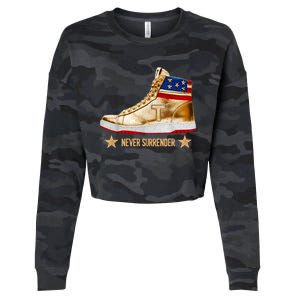 Trump Sneakers Never Surrender Pro Trump Cropped Pullover Crew