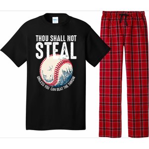 Thou Shall Not Steal Baseball Pajama Set