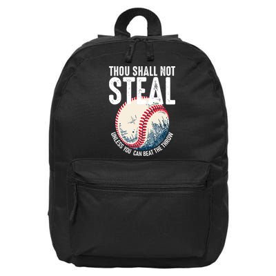 Thou Shall Not Steal Baseball 16 in Basic Backpack