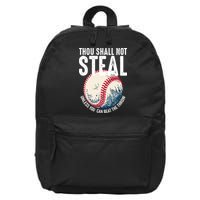 Thou Shall Not Steal Baseball 16 in Basic Backpack
