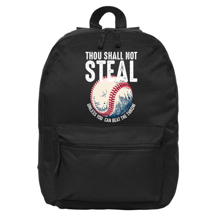 Thou Shall Not Steal Baseball 16 in Basic Backpack