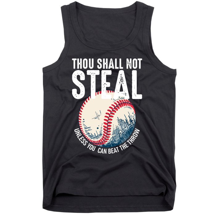 Thou Shall Not Steal Baseball Tank Top