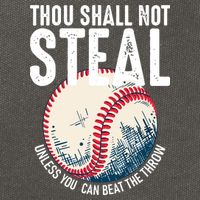 Thou Shall Not Steal Baseball Cotton Canvas Backpack