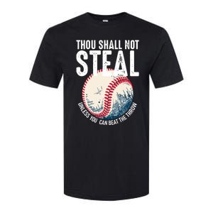 Thou Shall Not Steal Baseball Softstyle CVC T-Shirt