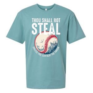 Thou Shall Not Steal Baseball Sueded Cloud Jersey T-Shirt