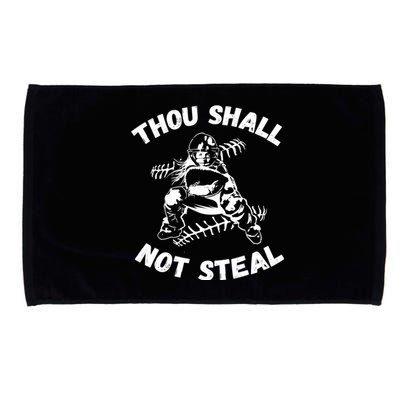 Thou Shall Not Steal Softball Or Baseball Cool Gift Microfiber Hand Towel