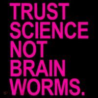 Trust Science NOT Brain Worms 7-Panel Snapback Hat