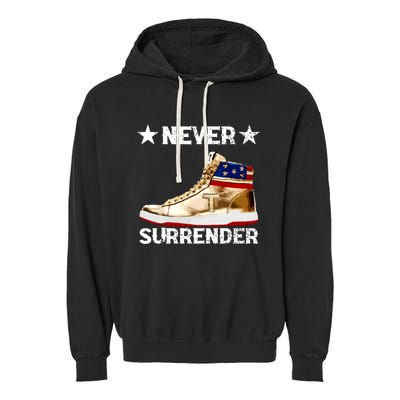 Trump Sneakers Never Surrender Pro Trump Garment-Dyed Fleece Hoodie