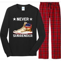 Trump Sneakers Never Surrender Pro Trump Long Sleeve Pajama Set