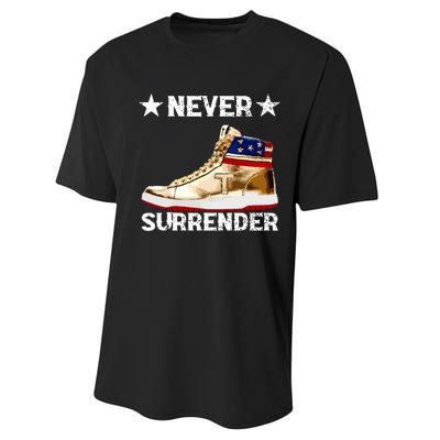 Trump Sneakers Never Surrender Pro Trump Performance Sprint T-Shirt