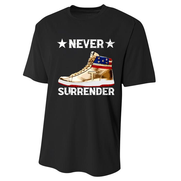 Trump Sneakers Never Surrender Pro Trump Performance Sprint T-Shirt