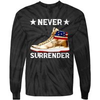 Trump Sneakers Never Surrender Pro Trump Tie-Dye Long Sleeve Shirt