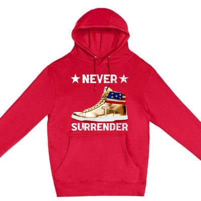 Trump Sneakers Never Surrender Pro Trump Premium Pullover Hoodie