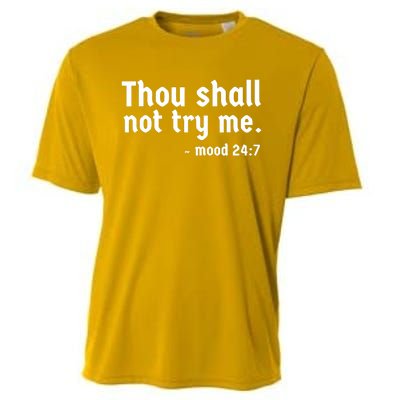 Thou Shall Not Try Me Women Graphic Cute Funny Cooling Performance Crew T-Shirt