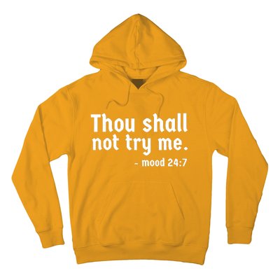 Thou Shall Not Try Me Women Graphic Cute Funny Hoodie