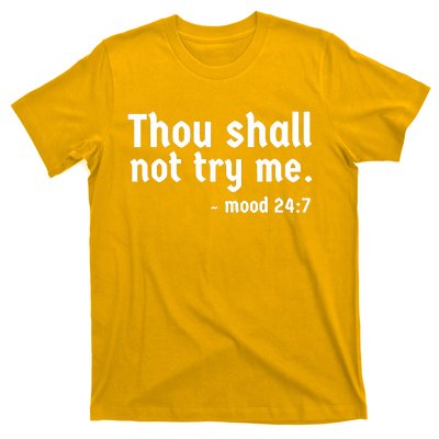 Thou Shall Not Try Me Women Graphic Cute Funny T-Shirt