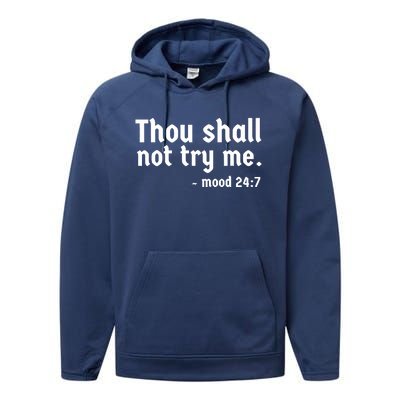 Thou Shall Not Try Me Women Graphic Cute Funny Performance Fleece Hoodie