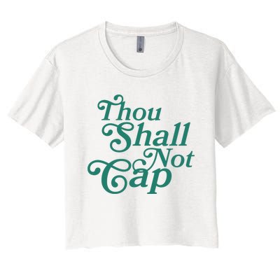 Thou Shall Not Cap Women's Crop Top Tee