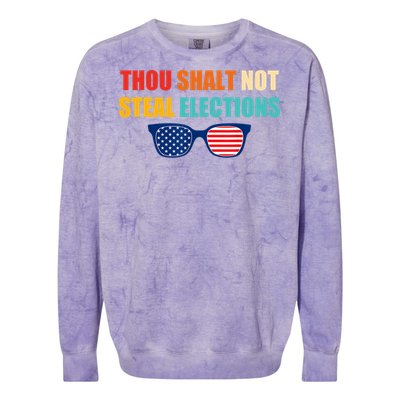 Thou Shalt Not Steal Elections Colorblast Crewneck Sweatshirt