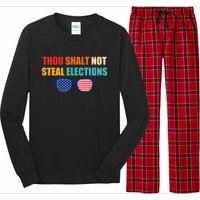 Thou Shalt Not Steal Elections Long Sleeve Pajama Set