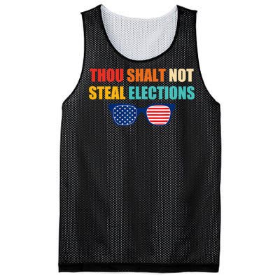 Thou Shalt Not Steal Elections Mesh Reversible Basketball Jersey Tank