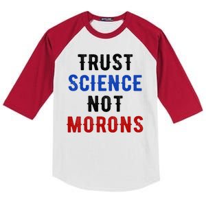 Trust Science Not Morons Kids Colorblock Raglan Jersey