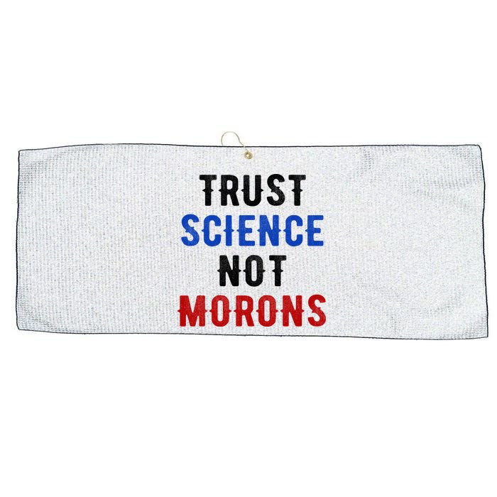 Trust Science Not Morons Large Microfiber Waffle Golf Towel