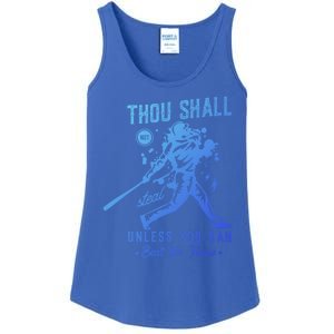 Thou Shall Not Steal Unless You Can Beat The Throw Baseball Gift Ladies Essential Tank