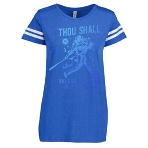 Thou Shall Not Steal Unless You Can Beat The Throw Baseball Gift Enza Ladies Jersey Football T-Shirt