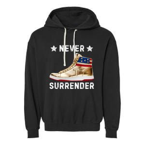 Trump Sneakers Never Surrender Pro Trump Garment-Dyed Fleece Hoodie