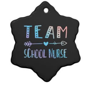 Team School Nurse Health Care Worker Medical Assistant Agent Funny Gift Ceramic Star Ornament