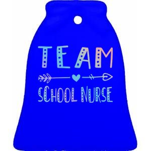 Team School Nurse Health Care Worker Medical Assistant Agent Funny Gift Ceramic Bell Ornament