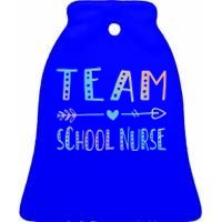 Team School Nurse Health Care Worker Medical Assistant Agent Funny Gift Ceramic Bell Ornament