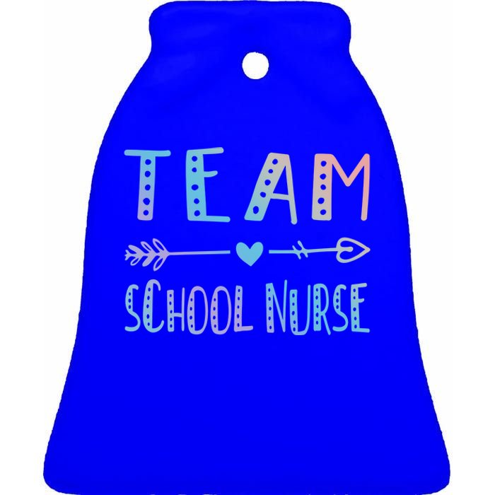 Team School Nurse Health Care Worker Medical Assistant Agent Funny Gift Ceramic Bell Ornament