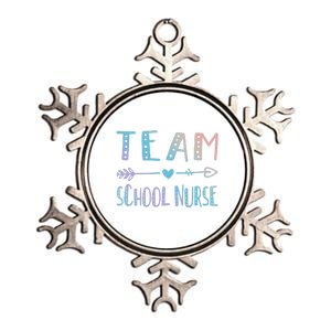 Team School Nurse Health Care Worker Medical Assistant Agent Funny Gift Metallic Star Ornament