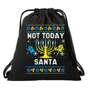 Today Santa Not Ugly Hanukkah Chanukah Jewish  Drawstring Bag