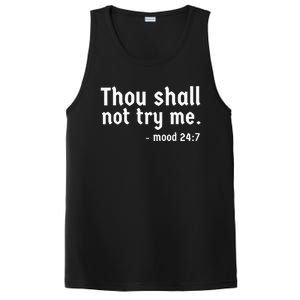 Thou Shall Not Try Me  Graphic Cute Funny PosiCharge Competitor Tank